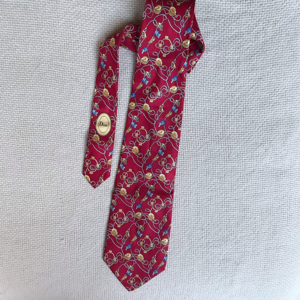 Vintage Christian Dior Monsieur silk neck tie